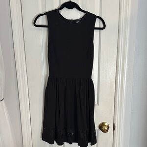 Aqua Black Sleeveless Lace Dress